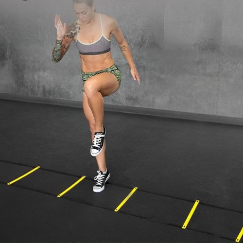 Accessoire-musculation-échelle-agilité-jaune
