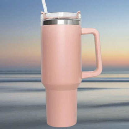 Gourde-isotherme-paille-rose