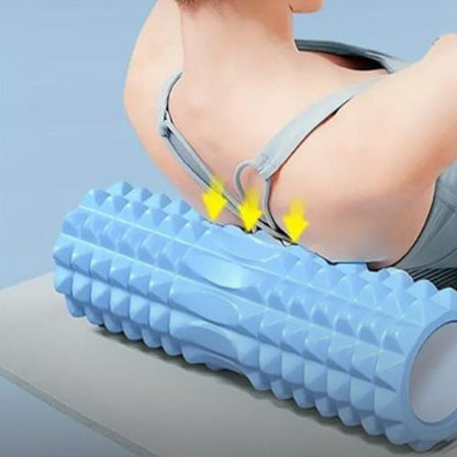 Rouleau-de-massage-oreiller-de-massage-bleu